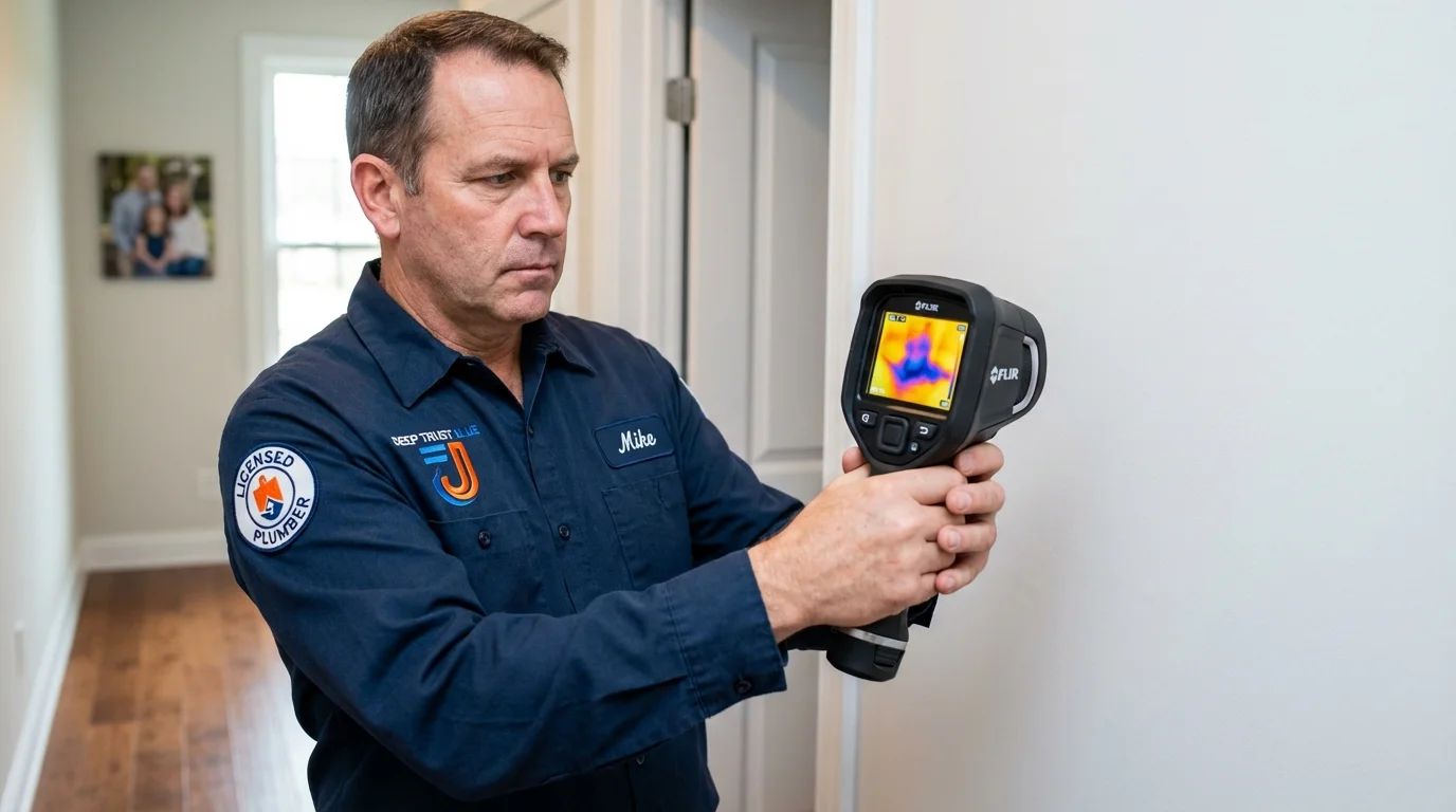 Thermal imaging leak detection by Johns Plumbing LLC in Bossier City